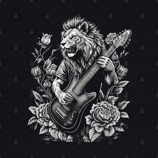 Lion Playing a Guitar by AI studio